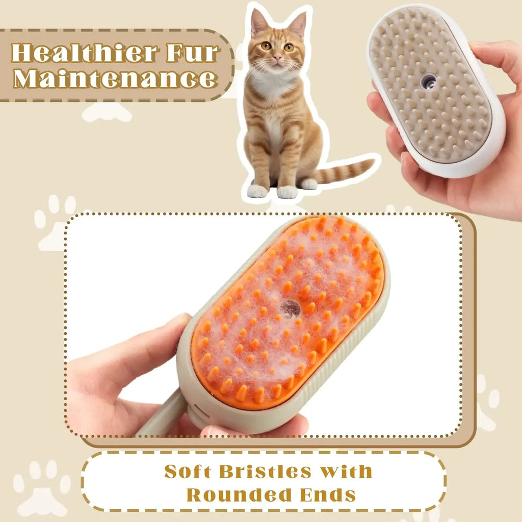 Majee Steam Brush, Toilettage Chat & Chien Sans Eau