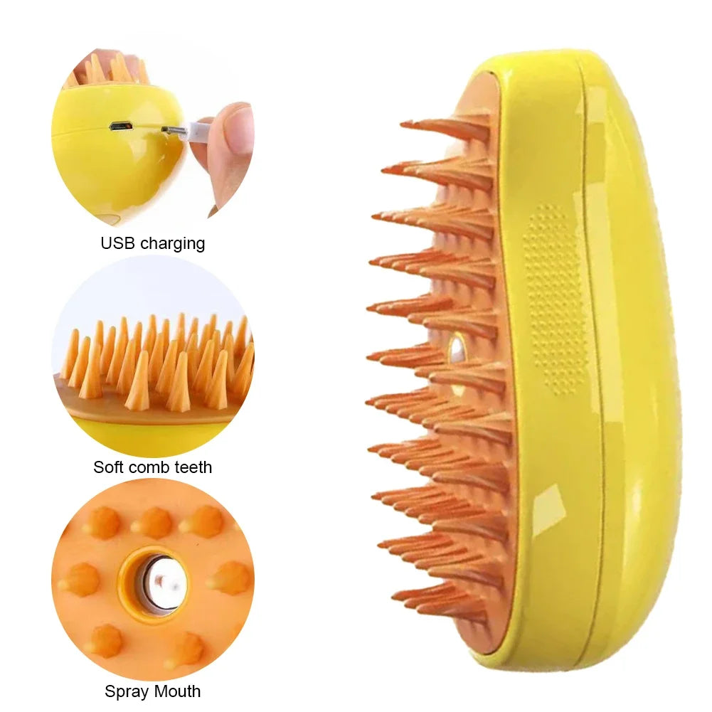 Majee Steam Brush, Toilettage Chat & Chien Sans Eau