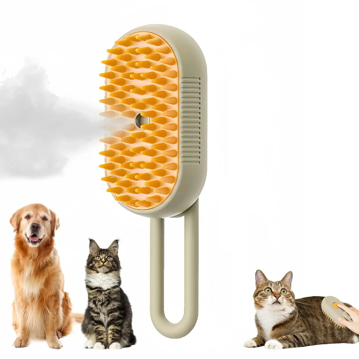 Majee Steam Brush, Toilettage Chat & Chien Sans Eau